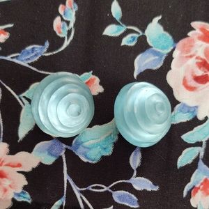 Alexis bittar blue clip on earrings